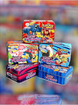 Cartas Pokemon Caja Metalica (Mediana)