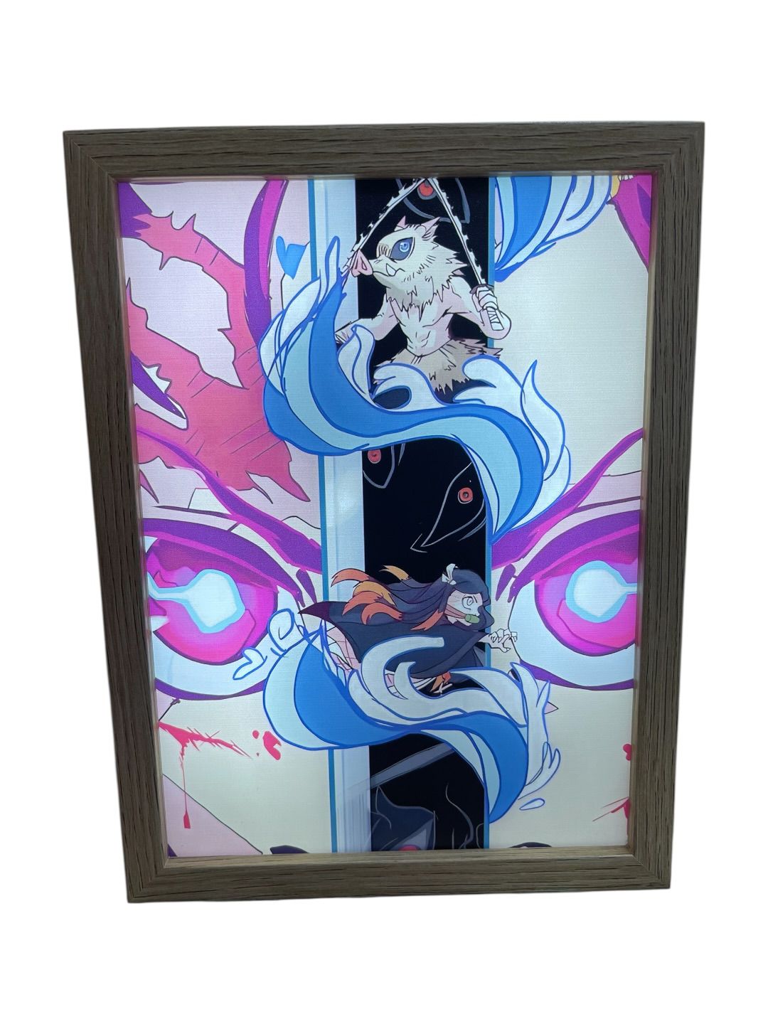 Lampara Led  Inosuke Hashibira y Nezuko Kamado Demon Slayer