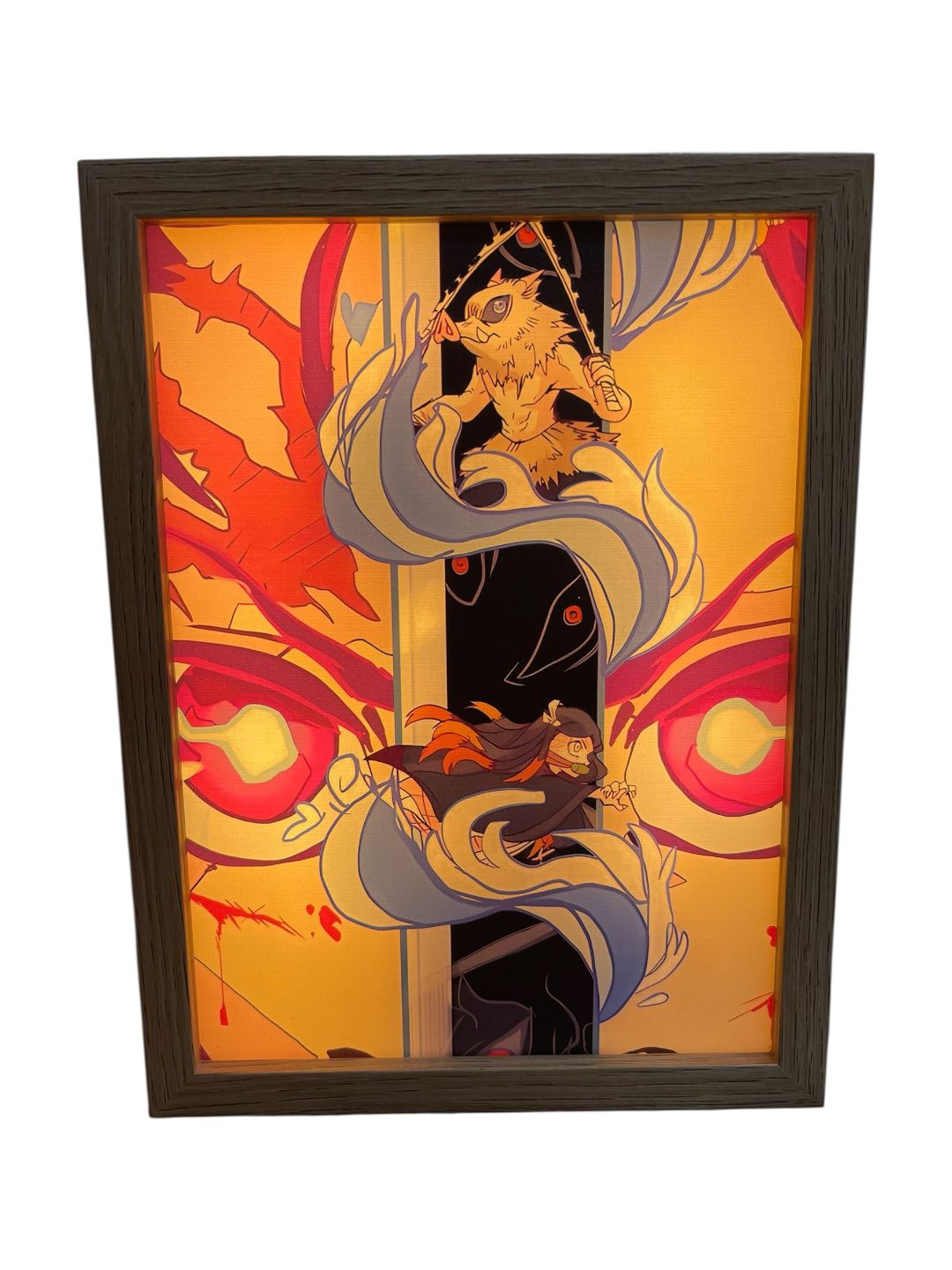 Lampara Led  Inosuke Hashibira y Nezuko Kamado Demon Slayer