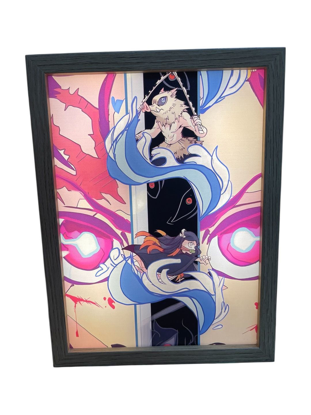 Lampara Led  Inosuke Hashibira y Nezuko Kamado Demon Slayer