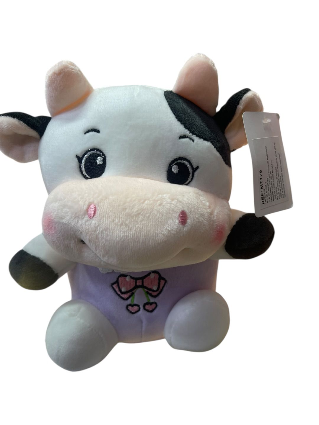 Peluche Vaca Con Camisa Morada