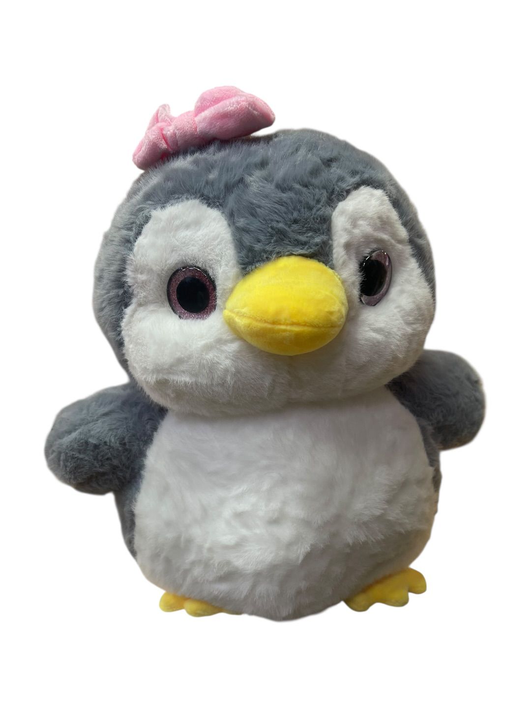Peluche Pinguino Con Moño Rosa