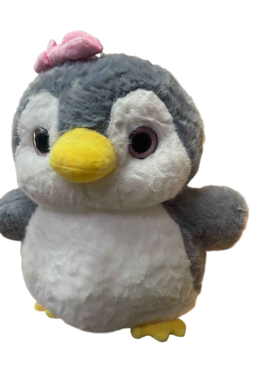 Peluche Pinguino Con Moño Rosa