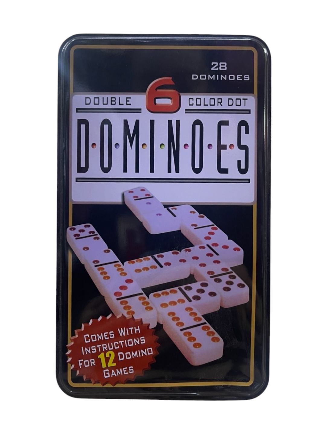 Juego De Mesa Dominó Doble 6  Metalico