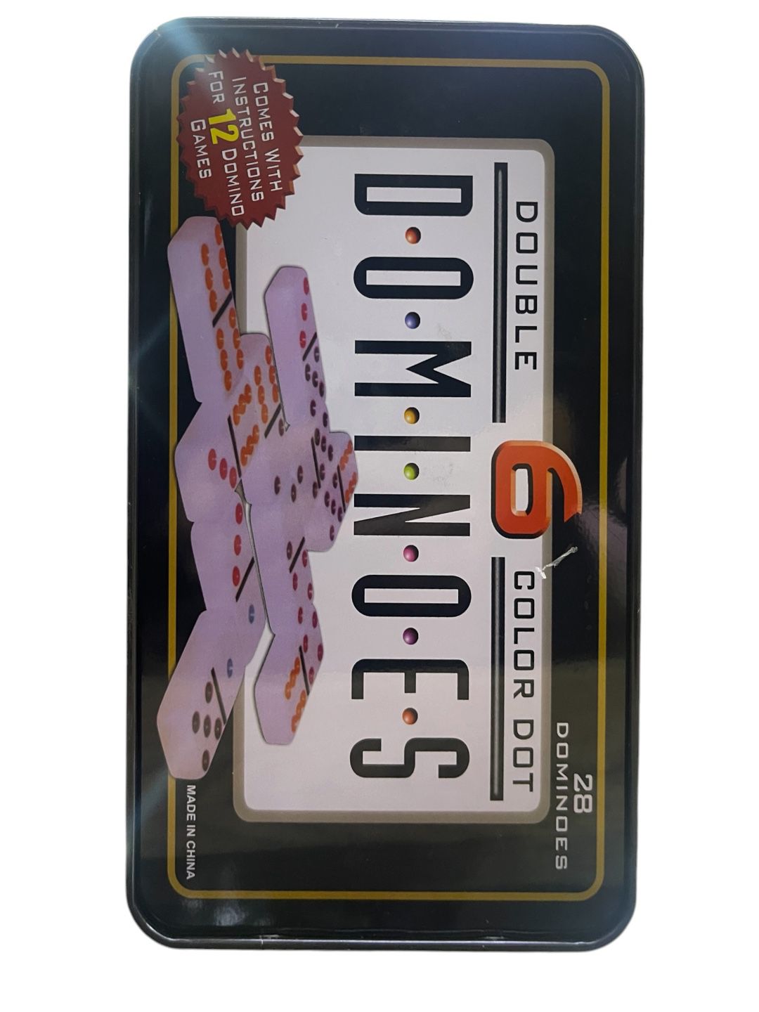 Juego De Mesa Dominó Doble 6  Metalico