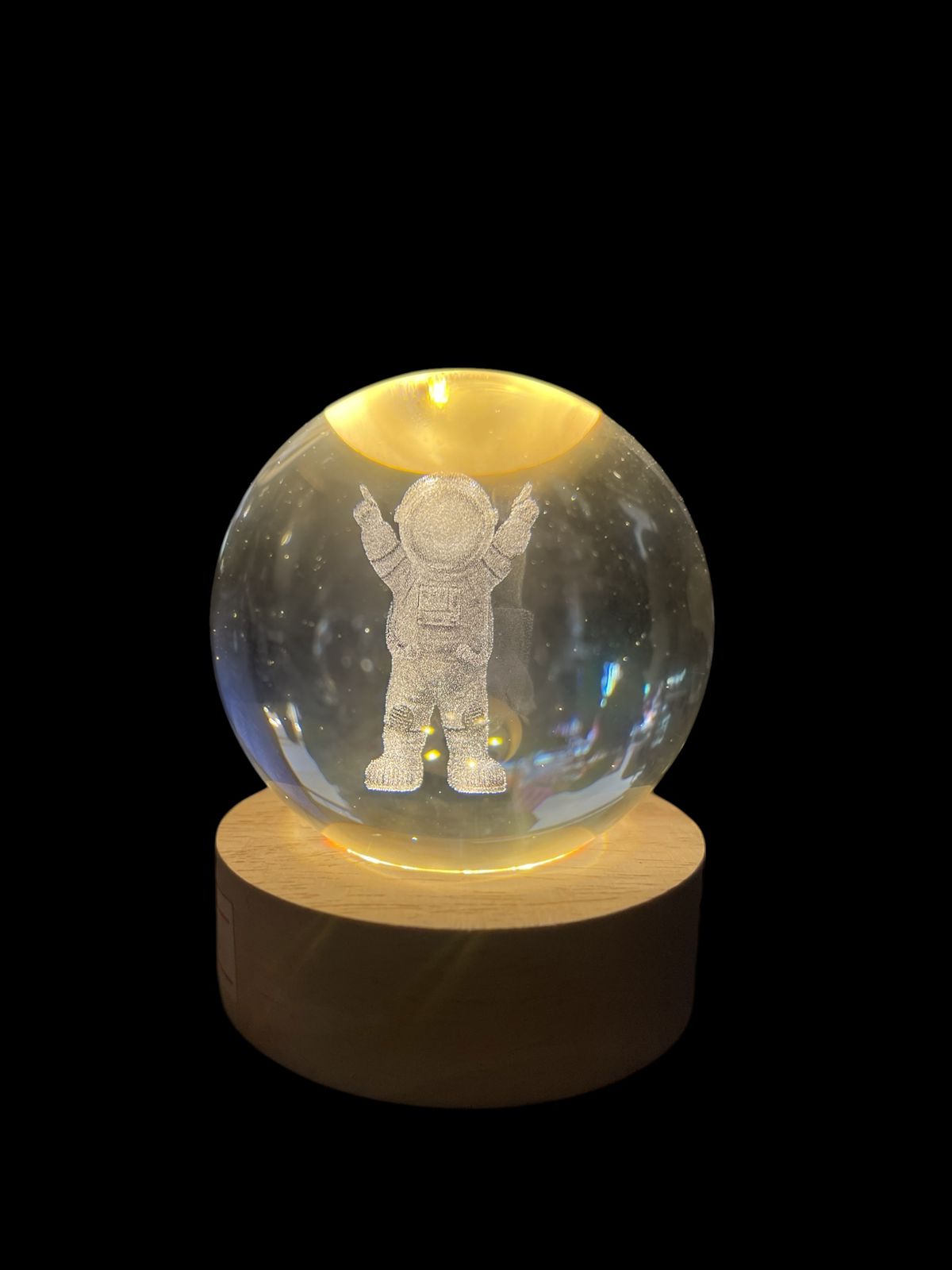 Lámpara  Bola De Cristal 3D De Astronauta