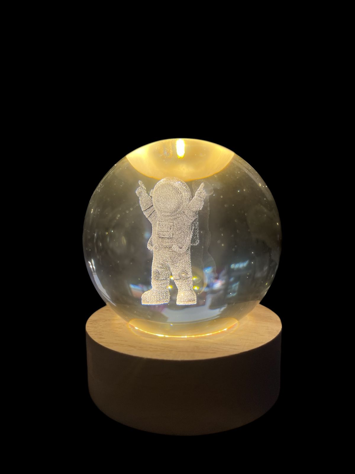Lámpara  Bola De Cristal 3D De Astronauta