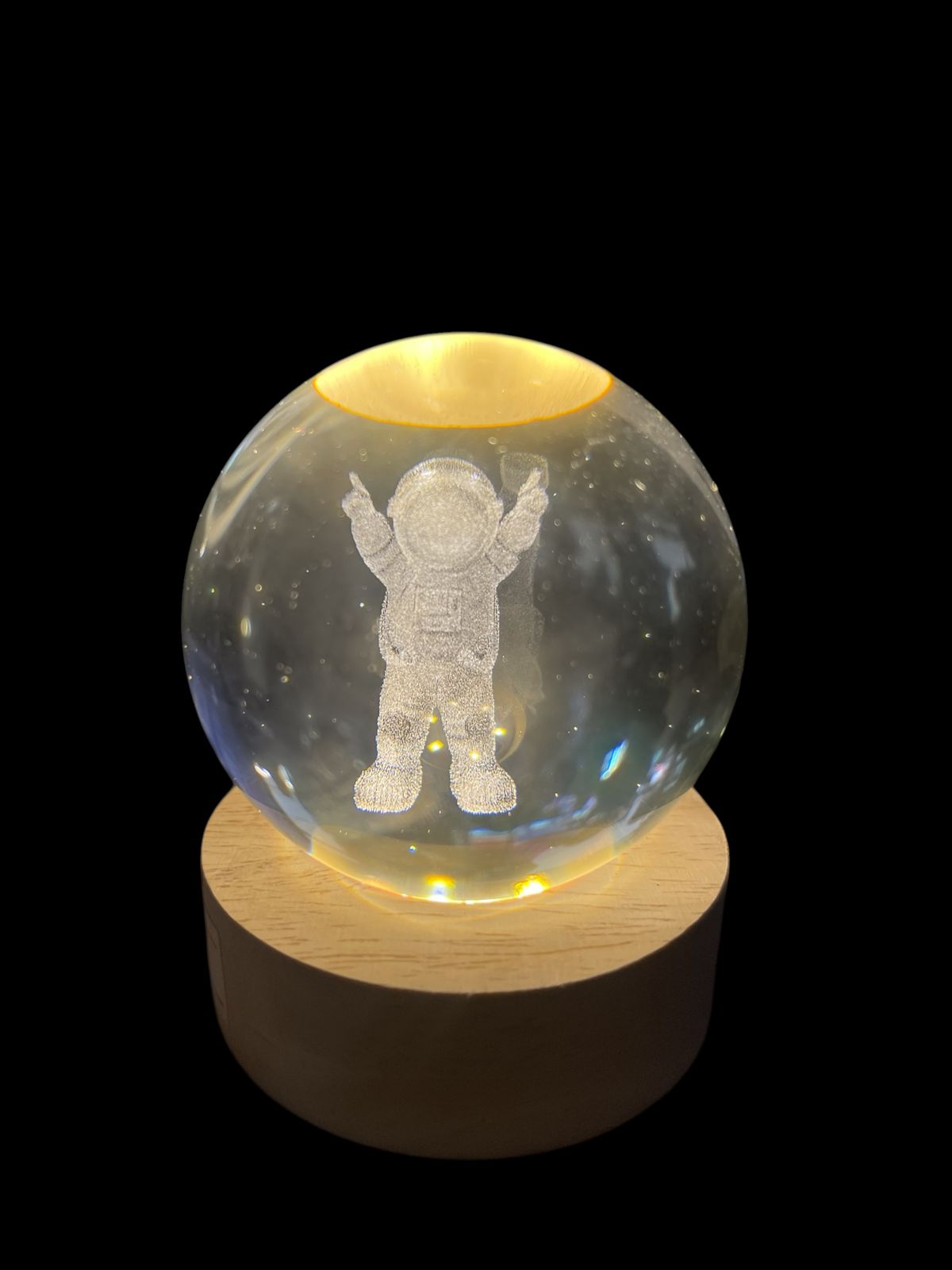 Lámpara  Bola De Cristal 3D De Astronauta