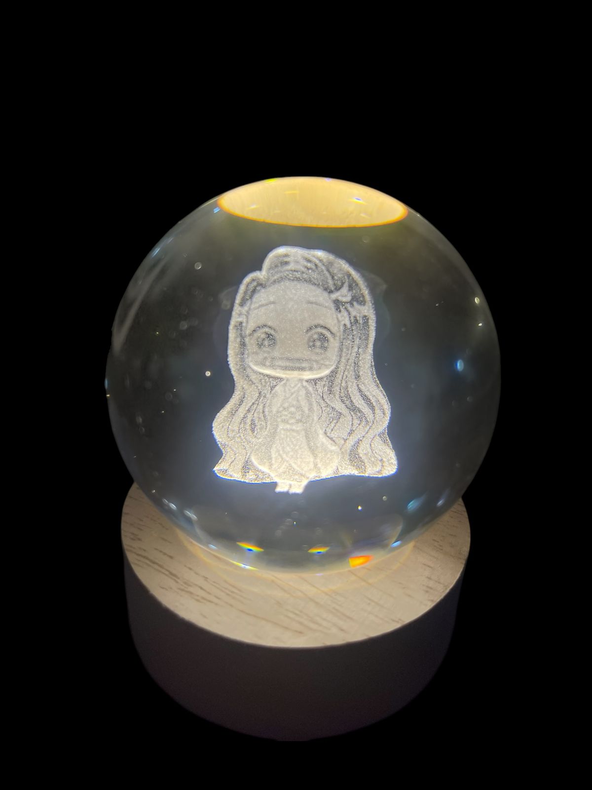 Lampara Bola De Cristal 3D Nezuko Kamado Demon Slayer