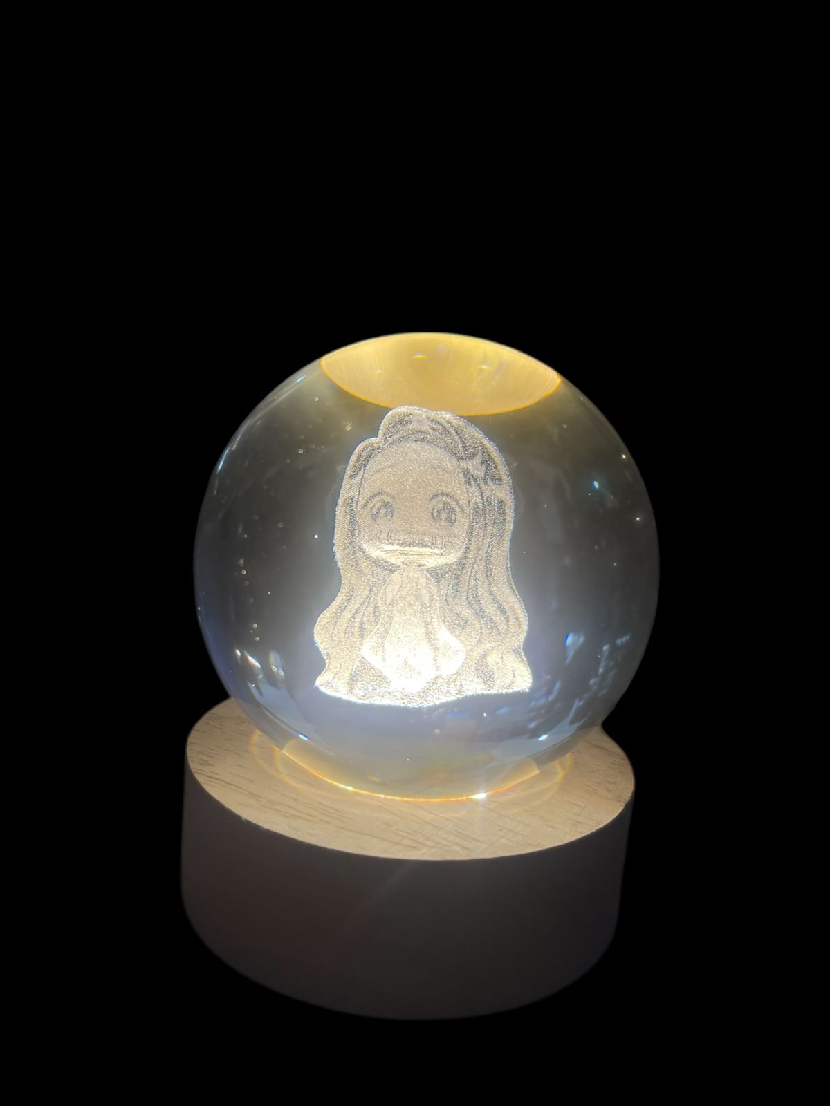 Lampara Bola De Cristal 3D Nezuko Kamado Demon Slayer