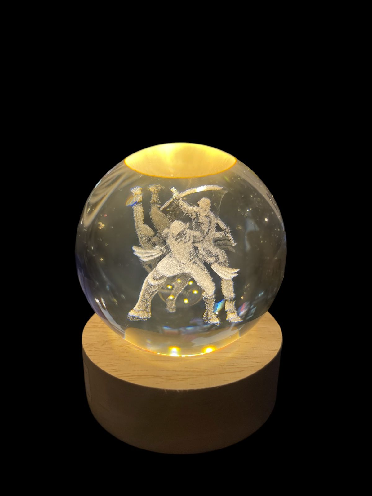 Lampara Bola De Cristal 3D Furia Roja