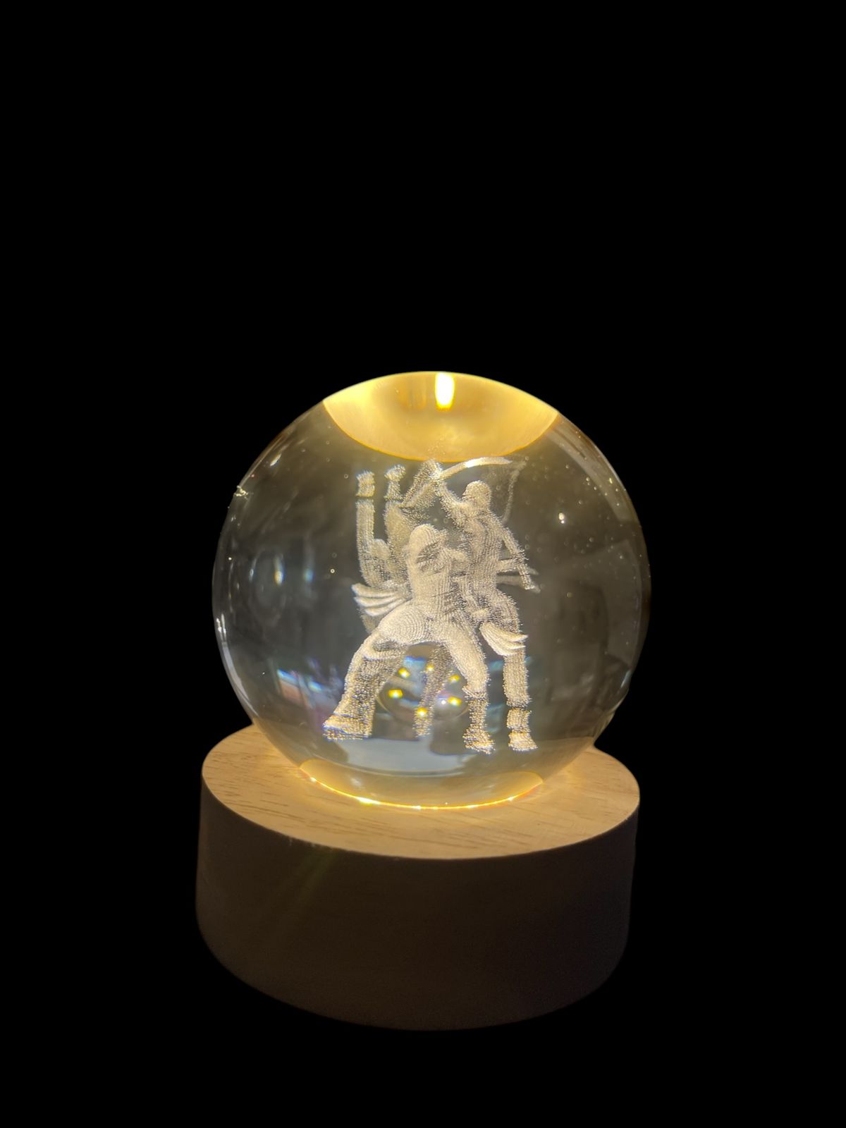 Lampara Bola De Cristal 3D Furia Roja