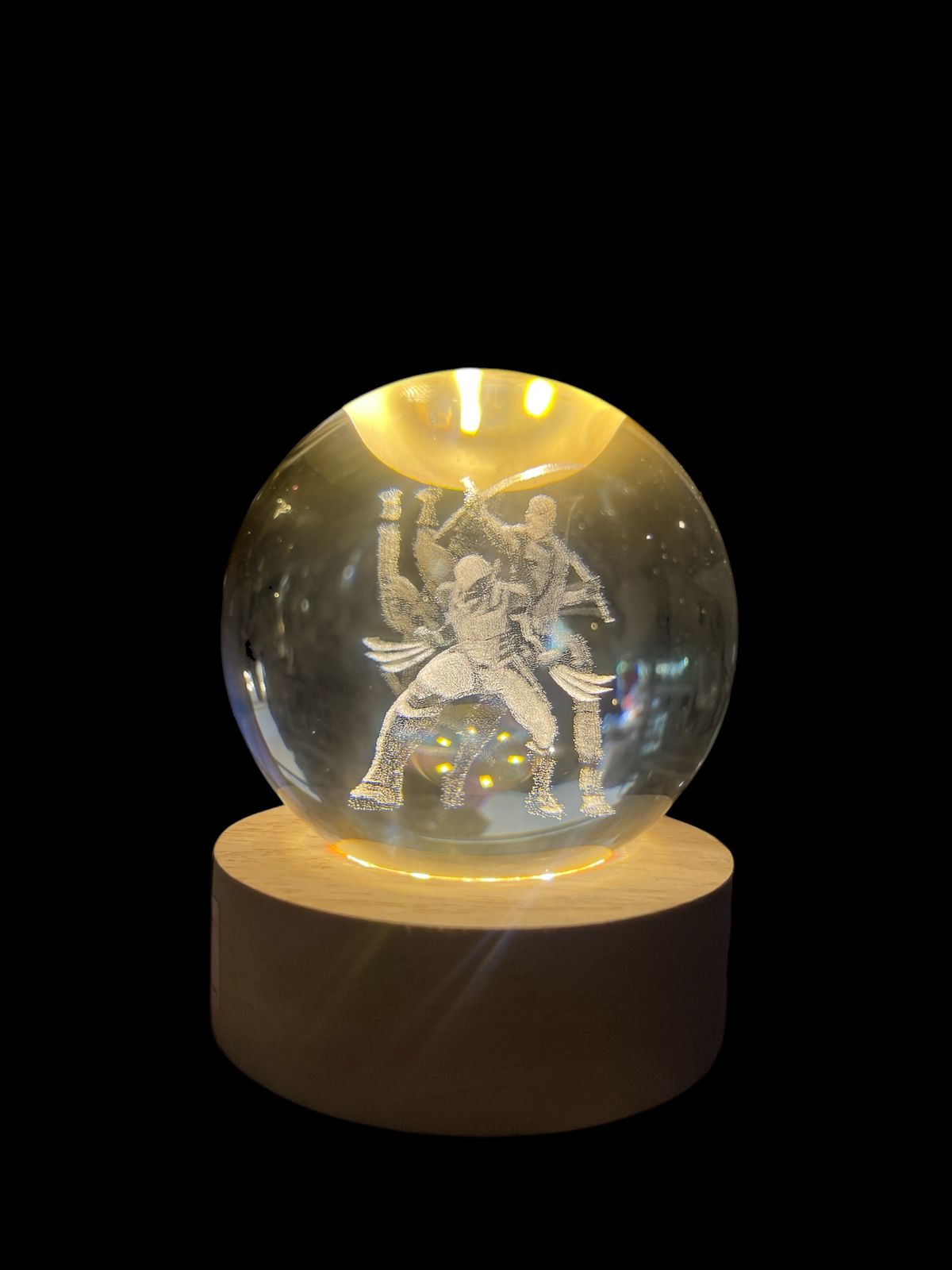 Lampara Bola De Cristal 3D Furia Roja