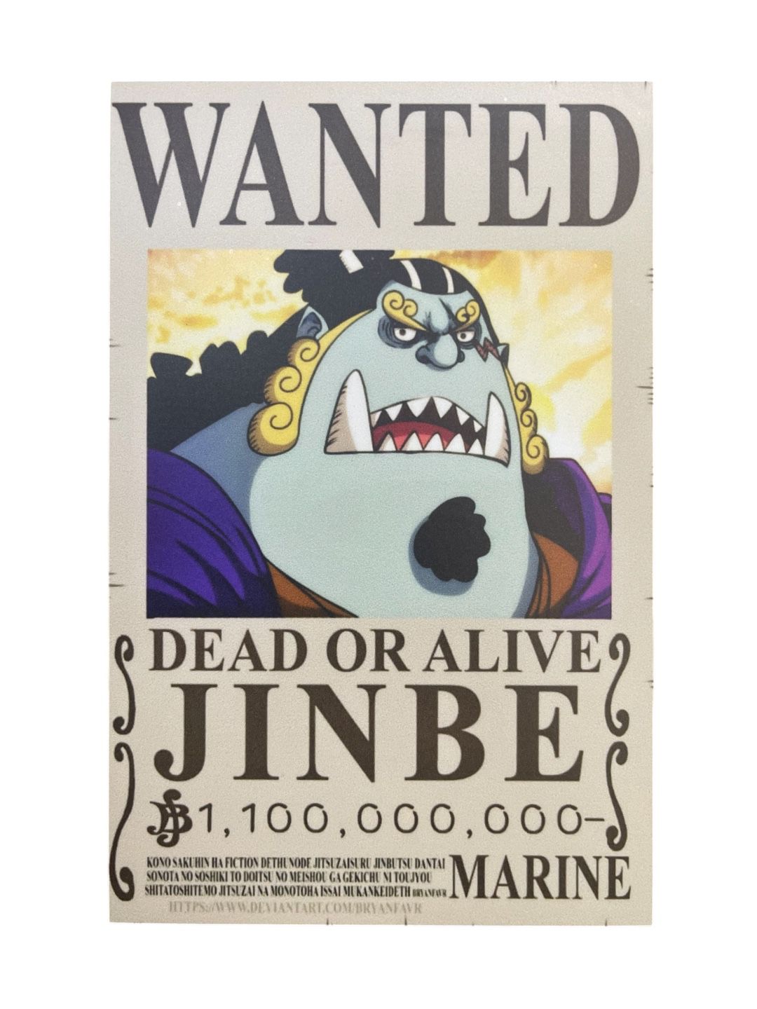 Recuadro Cartel  Jinbe One Piece