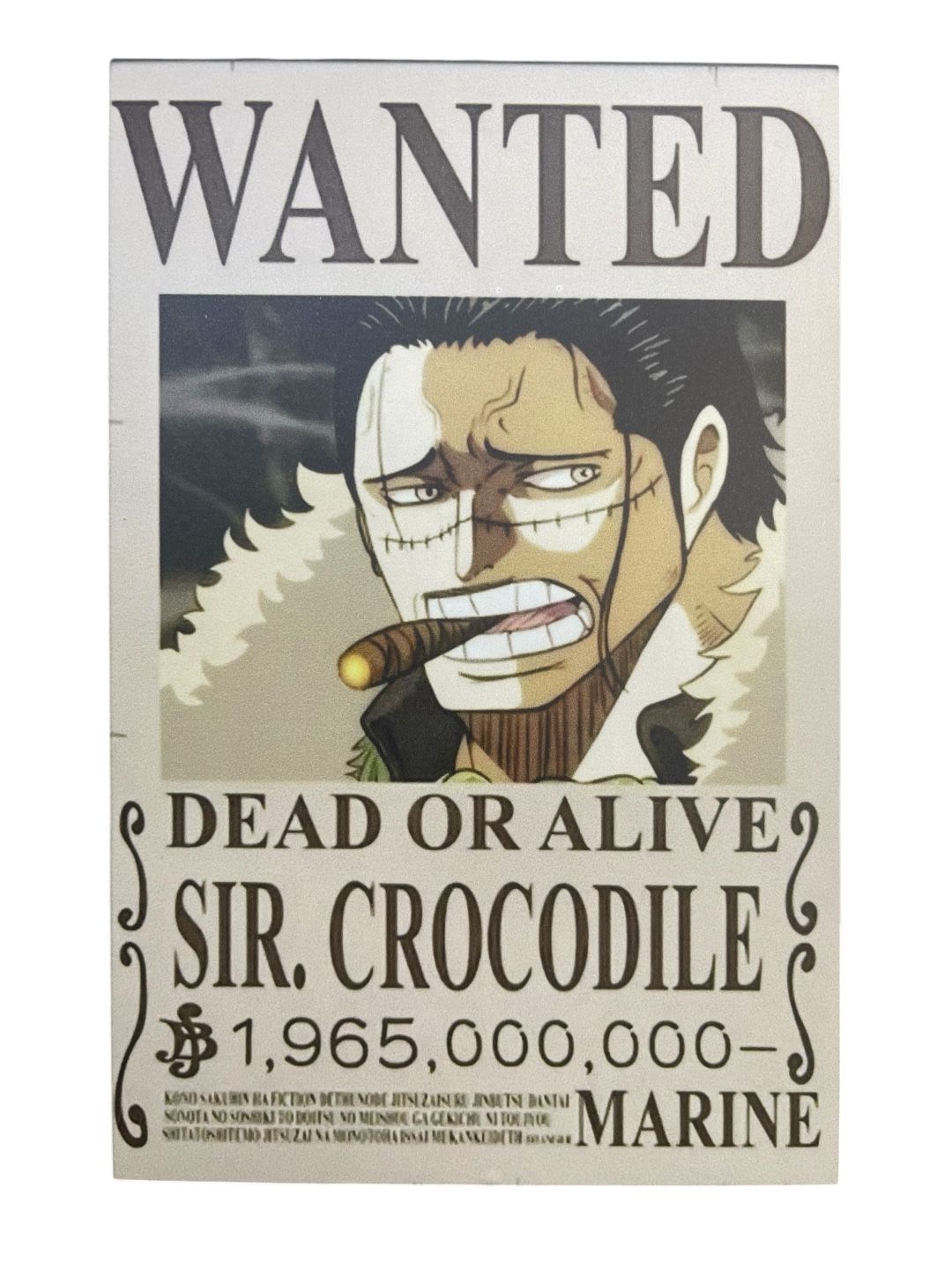 Recuadro Cartel  Sir Crocodile One Piece